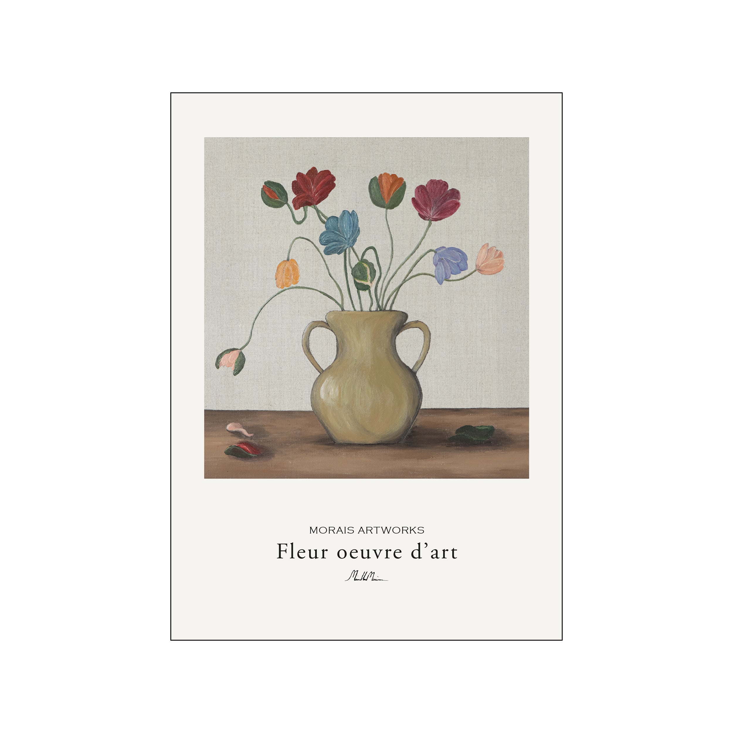 Morais Artworks Fleur oeuvre d’art plakat